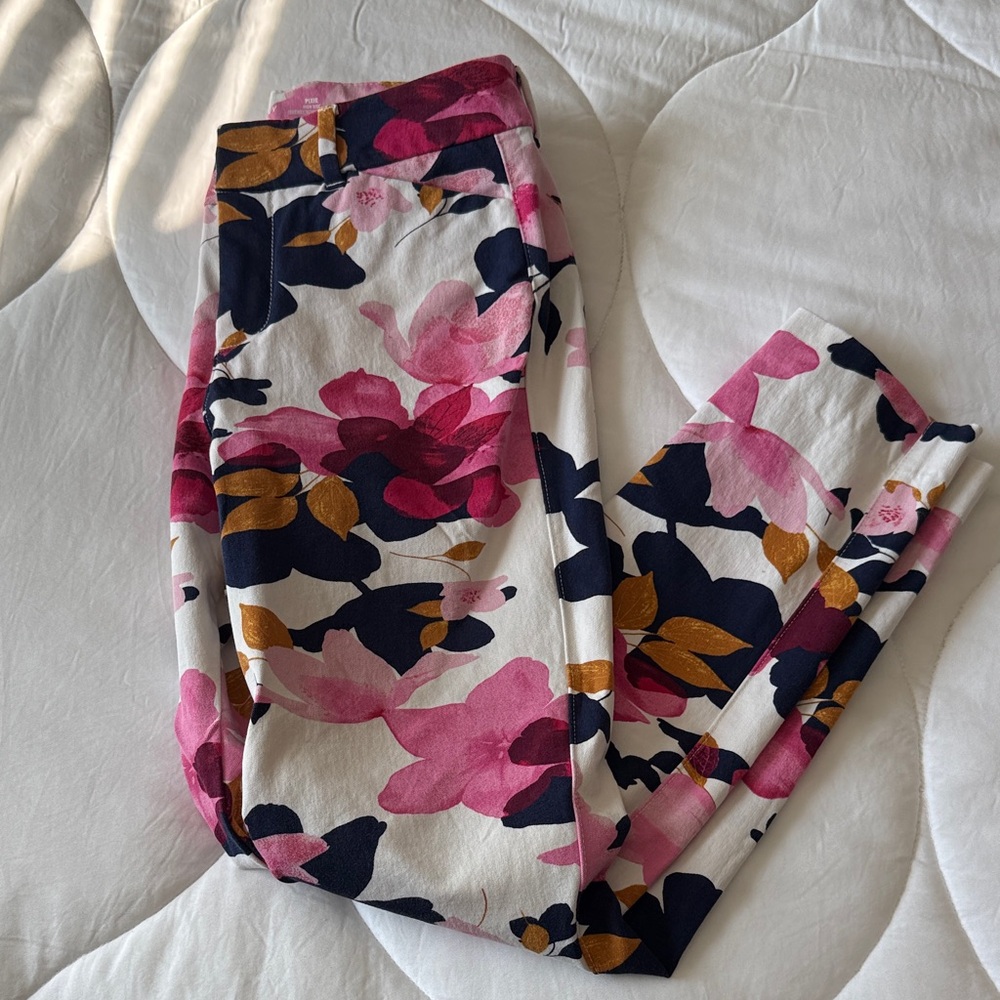 Old navy pixie floral Print Pants in Pink and Navy